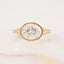 1.50 CT Oval Moissanite Hidden Halo Engagement Ring