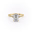 1.91 CT Emerald Solitaire Pave Setting Moissanite Engagement Ring - crownmoissanite
