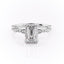 1.91 CT Emerald Solitaire Pave Setting Moissanite Engagement Ring - crownmoissanite