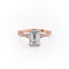 1.91 CT Emerald Solitaire Pave Setting Moissanite Engagement Ring - crownmoissanite