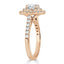 0.75 CT Round Shaped Moissanite Double Halo Engagement Ring - crownmoissanite