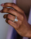 4.10 CT Oval Solitaire Hidden Halo & Pave Moissanite Engagement Ring - crownmoissanite