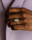 4.90 CT Oval Cut Solitaire Hidden Halo Moissanite Engagement Ring - crownmoissanite