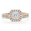 1.0 CT Asscher Cut Halo Split Shank Setting Moissanite Engagement Ring - crownmoissanite