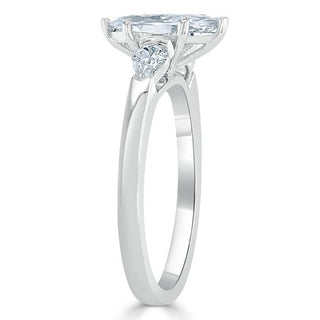 0.75 CT Marquise Cut Three Stone Moissanite Engagement Ring - crownmoissanite