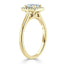 1.0 CT Princess Shaped Moissanite Halo Engagement Ring - crownmoissanite