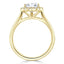 1.0 CT Heart Shaped Moissanite Halo Engagement Ring - crownmoissanite