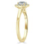 0.75 CT Asscher Shaped Moissanite Halo Engagement Ring - crownmoissanite