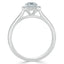 0.75 CT Asscher Shaped Moissanite Halo Engagement Ring - crownmoissanite