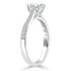 0.94 CT Oval Cut Solitaire Moissanite Engagement Ring With Pave Setting - crownmoissanite