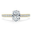 0.94 CT Oval Cut Solitaire Moissanite Engagement Ring With Pave Setting - crownmoissanite