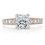 1.5 CT Cushion Cut Solitaire Channel Pave Moissanite Engagement Ring - crownmoissanite