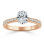 0.94 CT Oval Cut Solitaire Moissanite Engagement Ring With Pave Setting - crownmoissanite