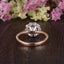 1.35 CT Round Cut Halo Moissanite Engagement Ring - crownmoissanite