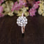 1.35 CT Round Shaped Moissanite Halo Engagement Ring - crownmoissanite
