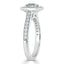 1.05 CT Asscher Cut Halo Pave Setting Moissanite Engagement Ring - crownmoissanite
