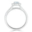 0.94 CT Oval Cut Halo Split Shank Setting Moissanite Engagement Ring - crownmoissanite