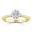 0.75 CT Round Cut Solitaire Moissanite Engagement Ring - crownmoissanite