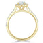 0.94 CT Oval Shaped Moissanite Halo Engagement Ring - crownmoissanite