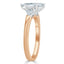 0.75 CT Marquise Shaped Moissanite Three Stones Engagement Ring - crownmoissanite
