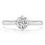 0.75 CT Round Cut Solitaire Moissanite Engagement Ring - crownmoissanite