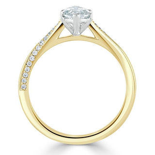 1.0 CT Marquise Cut Solitaire Moissanite Engagement Ring - crownmoissanite