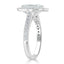 1.0 CT Marquise Cut Halo Moissanite Engagement Ring With Pave Setting - crownmoissanite
