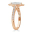 1.0 CT Marquise Cut Halo Moissanite Engagement Ring With Pave Setting - crownmoissanite