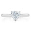 1.0 CT Heart Shaped Moissanite Solitaire Engagement Ring - crownmoissanite