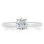 0.75 CT Round Cut Solitaire Moissanite Engagement Ring - crownmoissanite