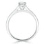 0.94 CT Oval Cut Solitaire Moissanite Engagement Ring With Pave Setting - crownmoissanite