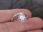 1.0 CT Oval Shaped Moissanite Halo Bridal Ring Set - crownmoissanite