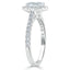 0.94 CT Oval Shaped Moissanite Halo Engagement Ring - crownmoissanite