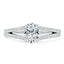 0.75 CT Oval Cut Solitaire Split Shank Style Moissanite Engagement Ring - crownmoissanite