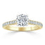 0.75 CT Round Cut Solitaire Moissanite Engagement ring - crownmoissanite
