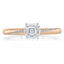 0.75 CT Asscher Cut Solitaire Moissanite Engagement Ring - crownmoissanite