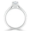 1.0 CT Asscher Shaped Moissanite Solitaire Engagement Ring - crownmoissanite