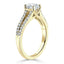 0.75 CT Round Shaped Moissanite Solitaire Split Shank Engagement Ring - crownmoissanite