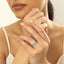 1.0 CT Heart Shaped Moissanite Halo Engagement Ring - crownmoissanite