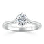 0.75 CT Round Cut Solitaire Moissanite Engagement Ring - crownmoissanite