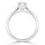 1.0 CT Marquise Shaped Moissanite Solitaire Engagement Ring - crownmoissanite