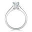 1.0 CT Asscher Shaped Moissanite Solitaire Split Shank Engagement Ring - crownmoissanite