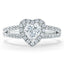 1.0 CT Heart Shaped Moissanite Halo & Split Shank Engagement Ring - crownmoissanite