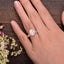 1.50 CT Oval Shaped Moissanite Halo Bridal Ring Set - crownmoissanite