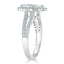 1.0 CT Marquise Shaped Moissanite Halo Engagement Ring - crownmoissanite