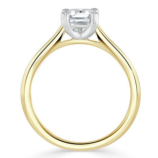 1.0 CT Asscher Shaped Moissanite Solitaire Engagement Ring - crownmoissanite