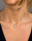 0.50 TCW Round Moissanite Diamond Clover Pendent Necklace - crownmoissanite