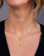 0.10 TCW Round Moissanite Diamond Circle Lariat Pendent Necklace - crownmoissanite