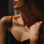 Linked Circles Necklace for Her - crownmoissanite