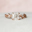 1.0 CT Cushion Shaped Moissanite Twig Style Engagement Ring - crownmoissanite